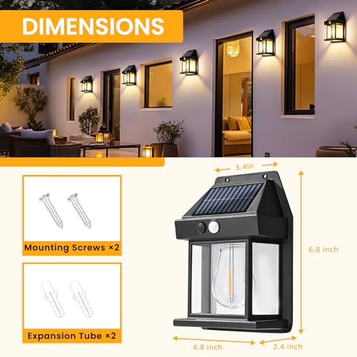 GIGALUMI dusk-to-dawn solar wall light provides gentle all-night ambience.