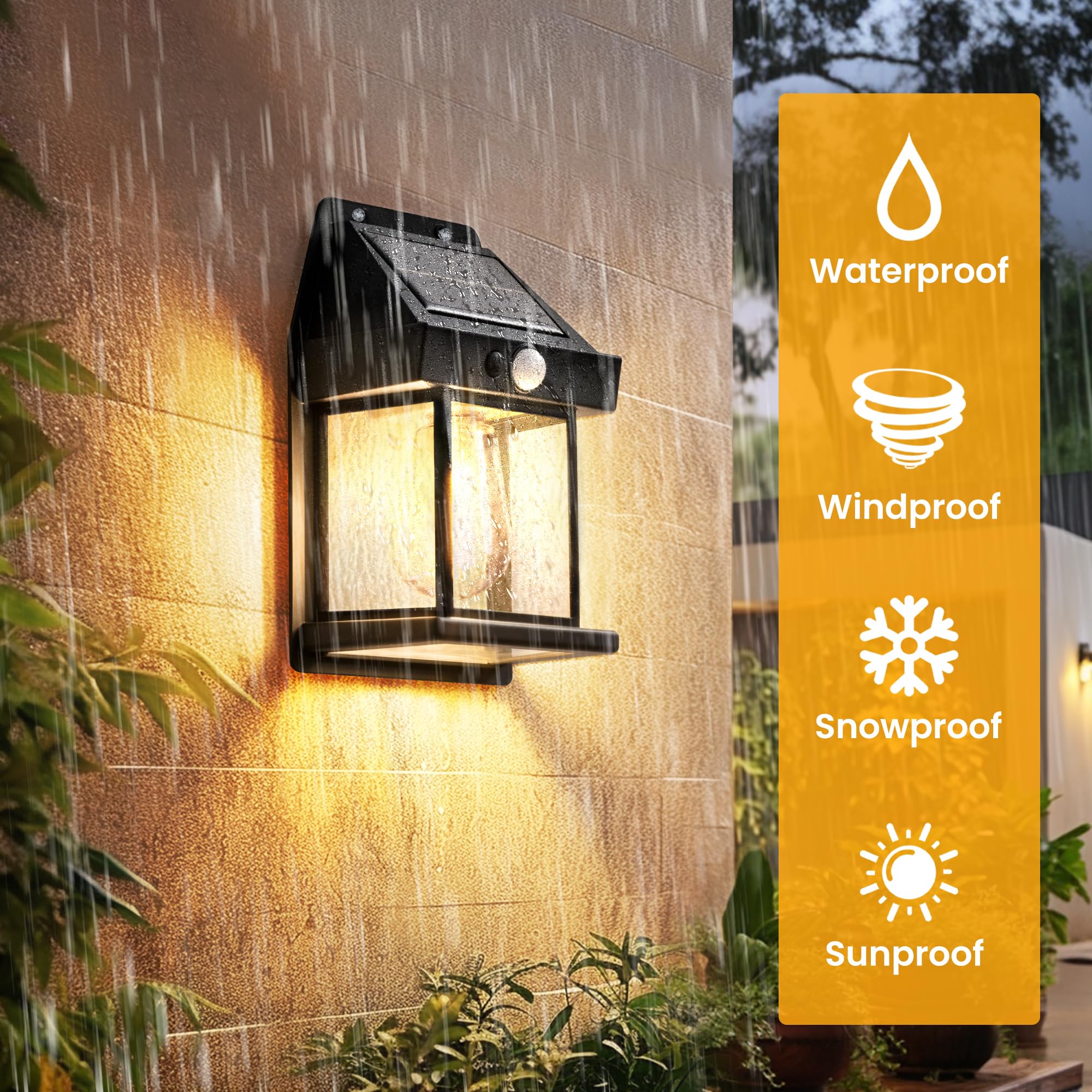 GIGALUMI solar panel-powered light system delivers consistent illumination.