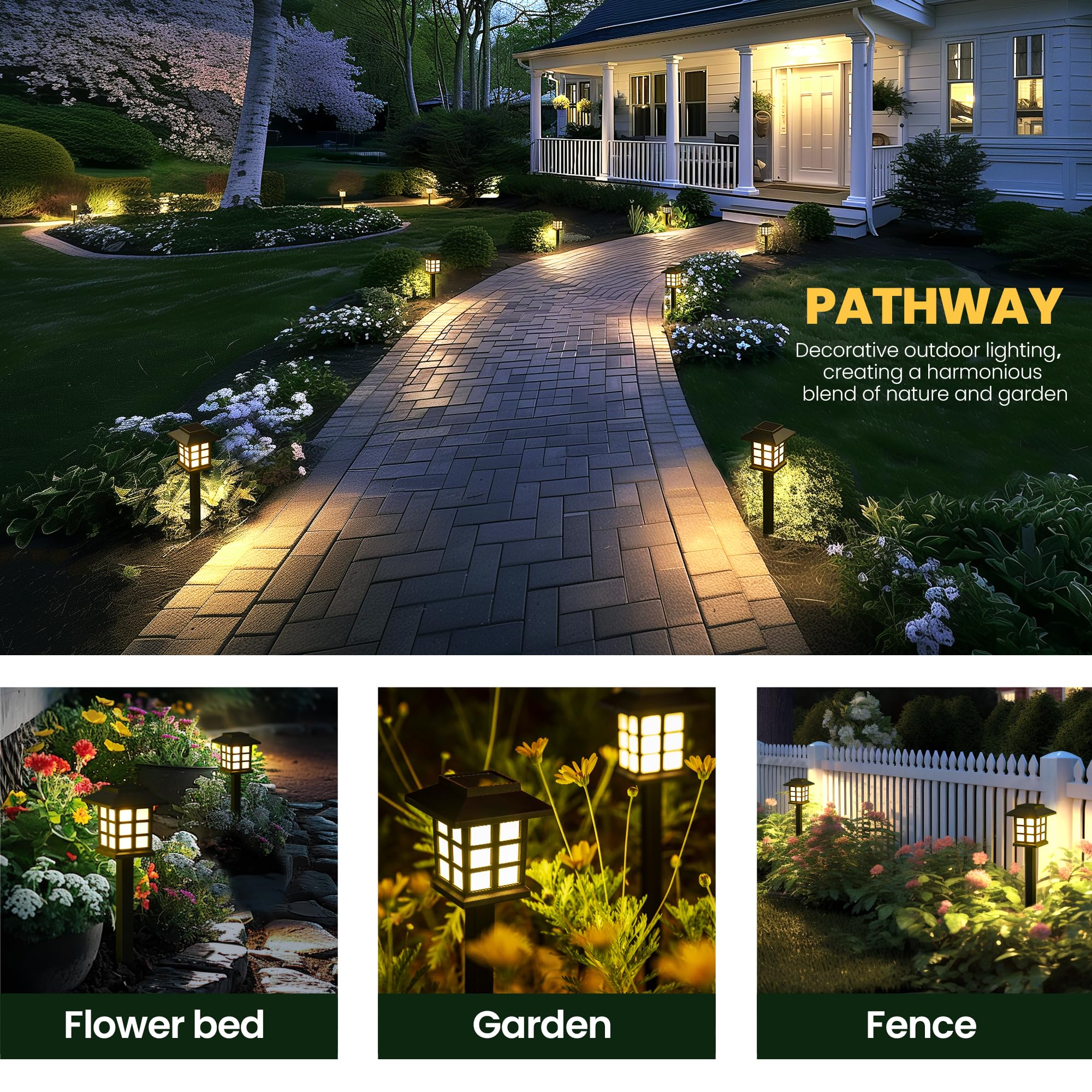 GIGALUMI yard lights install in minutes with no wiring.