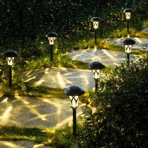 GIGALUMI warm white solar light in brown for energy-saving ambiance.