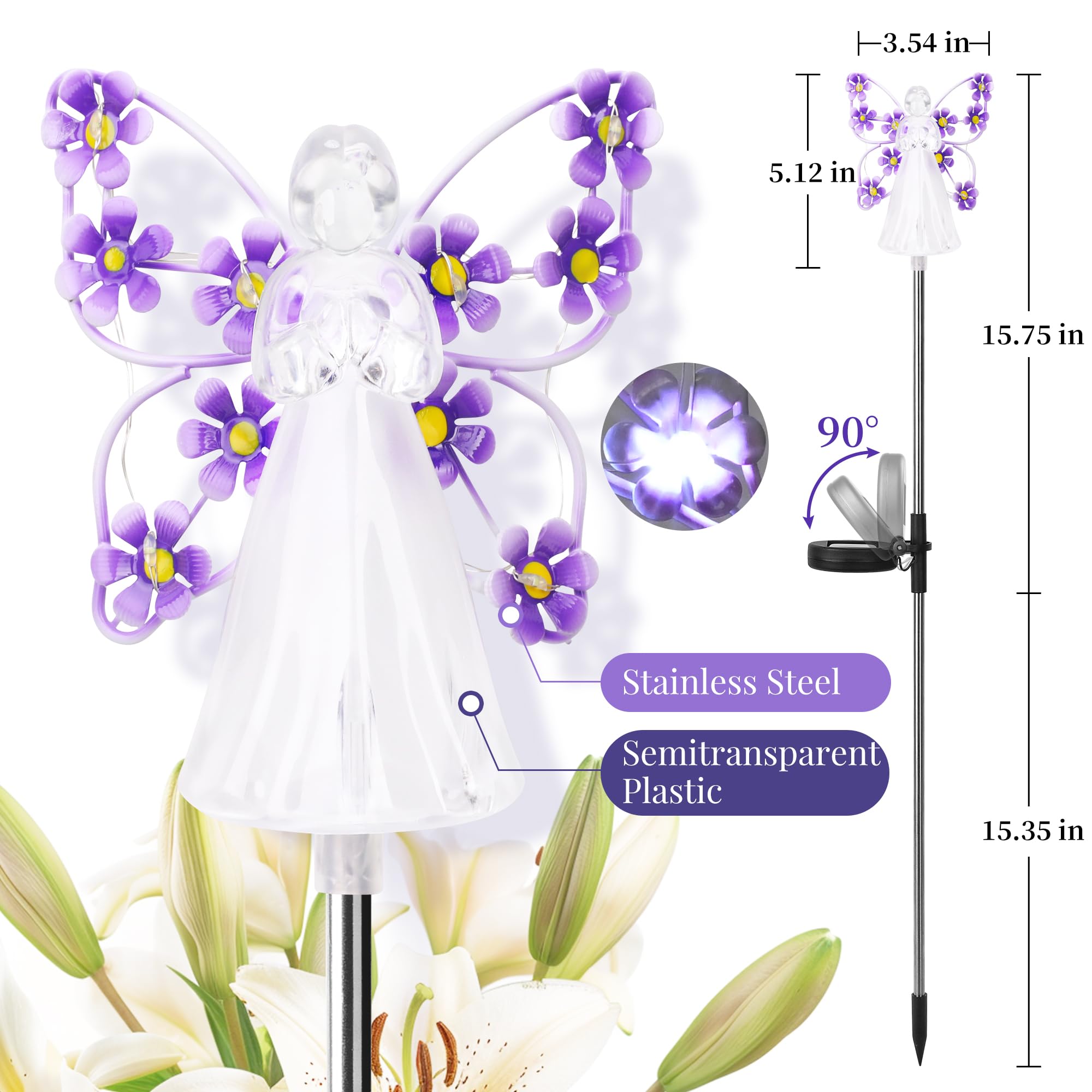 GIGALUMI 7-LED angel LED lights offer bright yet gentle night-time ambience.