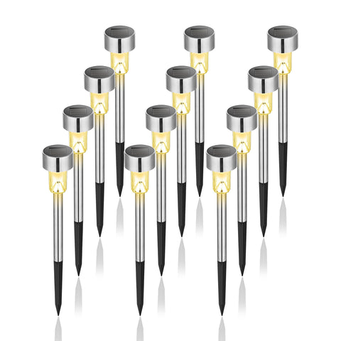 GIGALUMI solar light ground stake with warm white glow for outdoor paths