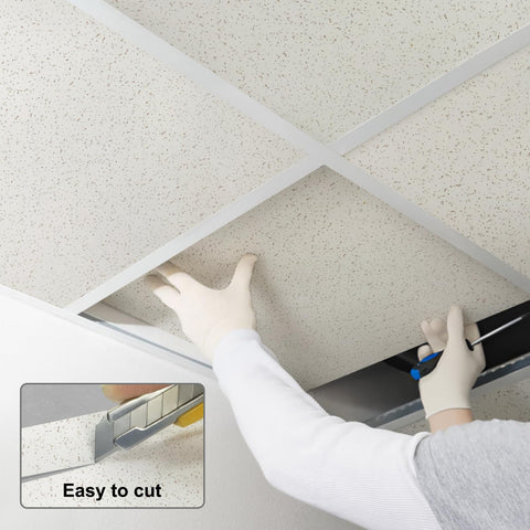 Gigrwiin lightweight ceiling tile for manageable handling during install.