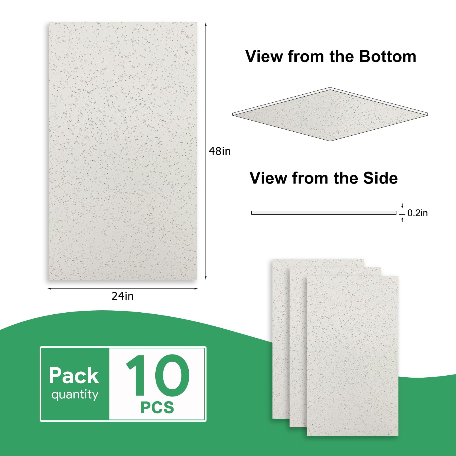Gigrwiin ceiling tiles easy drop-in installation in standard grids
