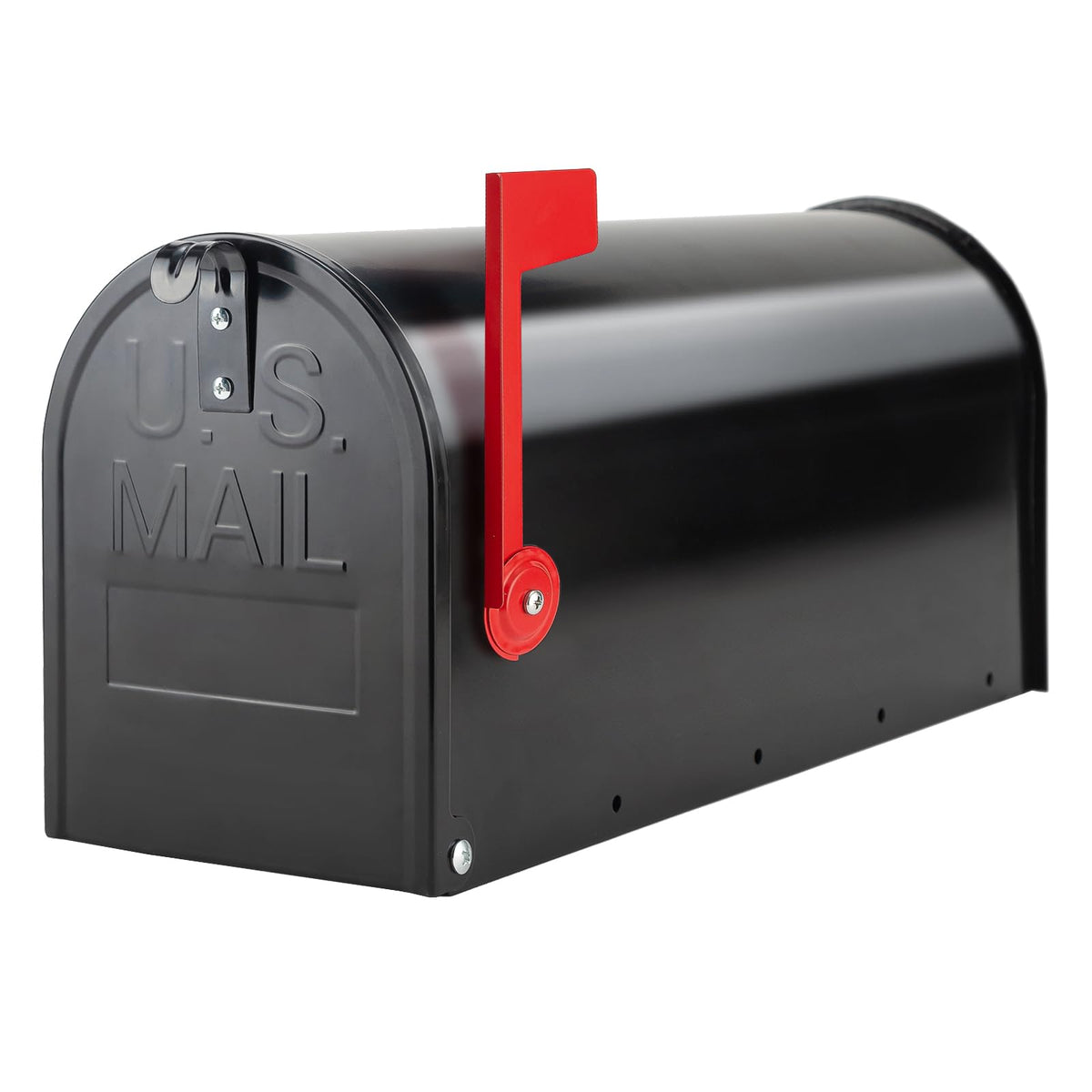 GIGYES mailbox front view with weatherproof black finish for outdoors