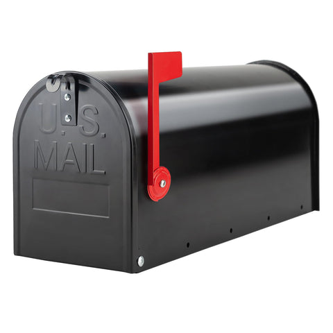 GIGYES mailbox front view with weatherproof black finish for outdoors