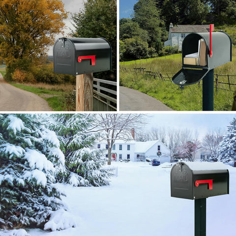 GIGYES mailbox weather-ready finish emphasizes year-round outdoor durability