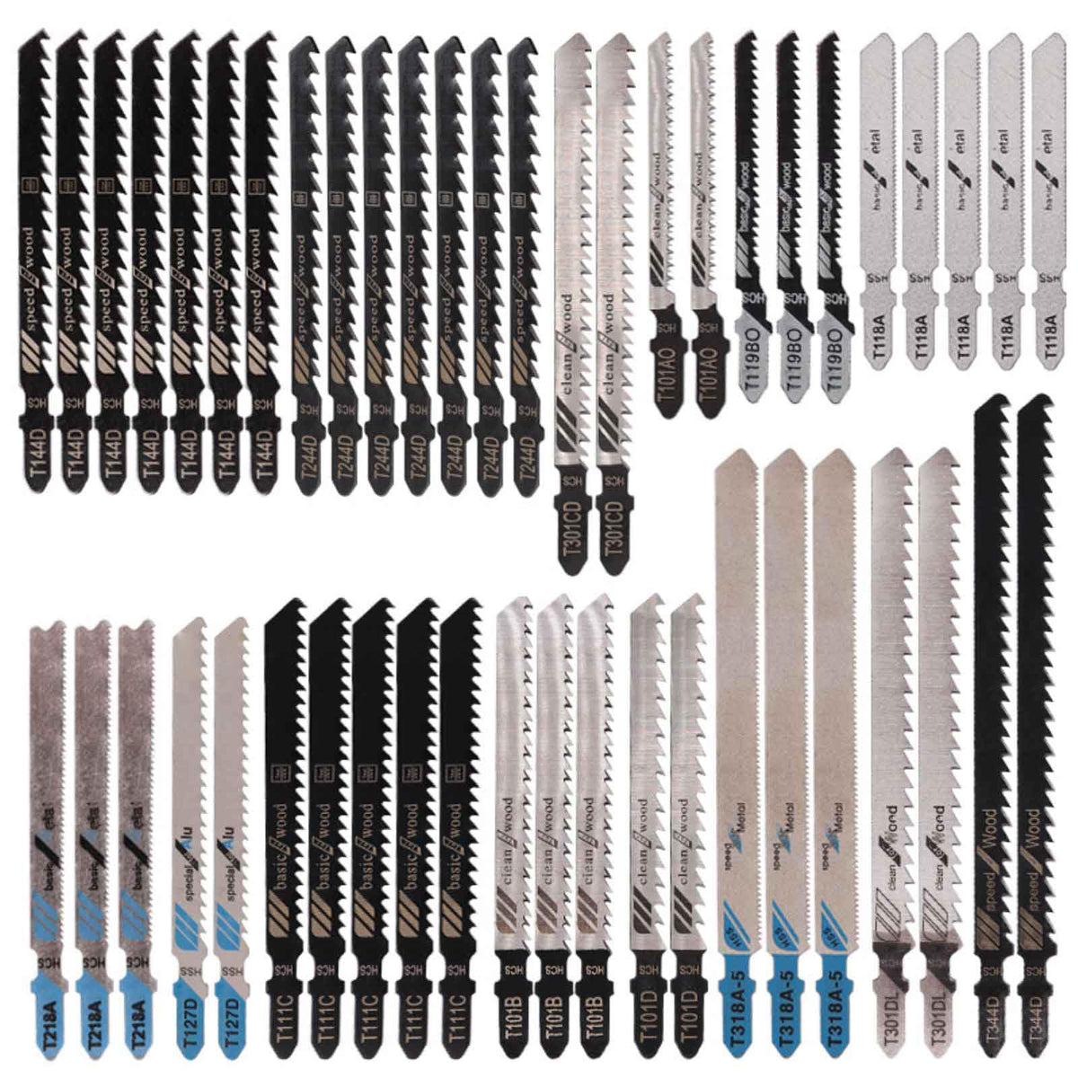 Gihunk 48-piece jigsaw blades set for wood cutting delivers clean, precise results
