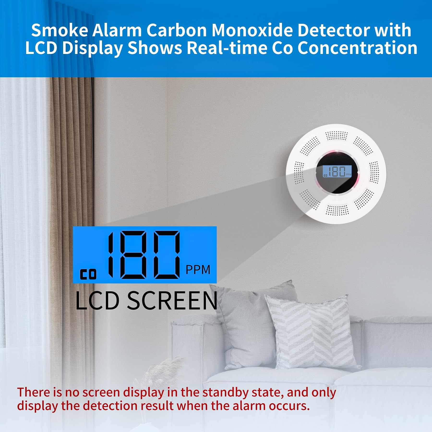 GiiHoo 2-in-1 detector with easy install mounting bracket