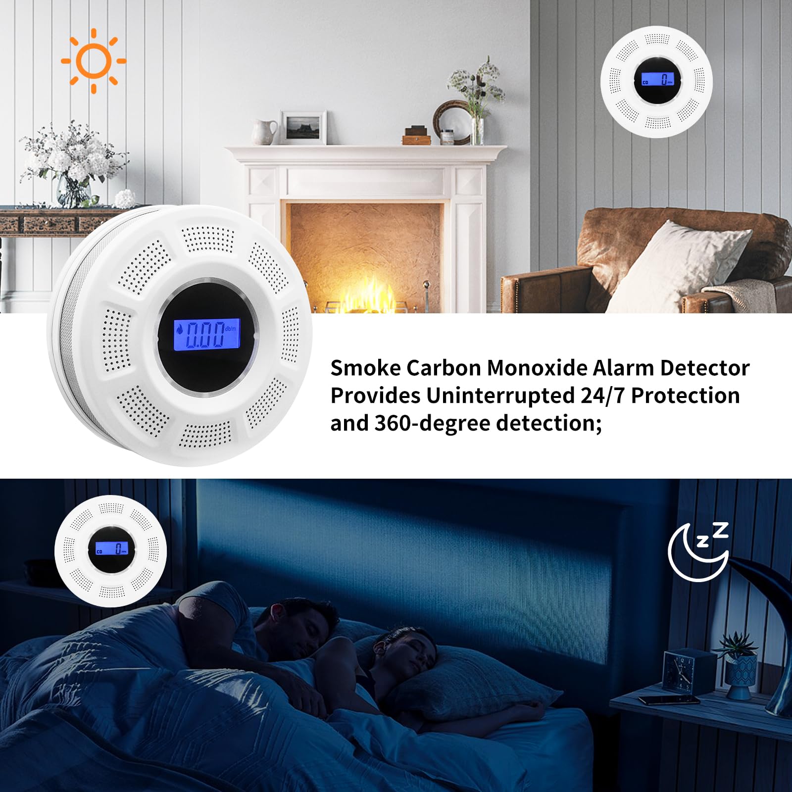 GiiHoo electrochemical CO sensor paired with infrared smoke sensor