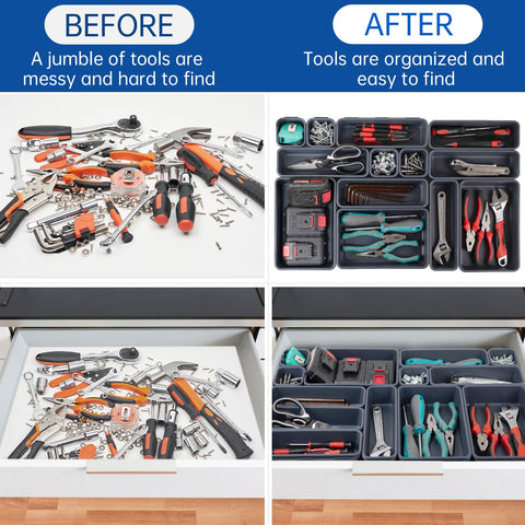 Giklux small-parts tray highlights screws for fast project setup