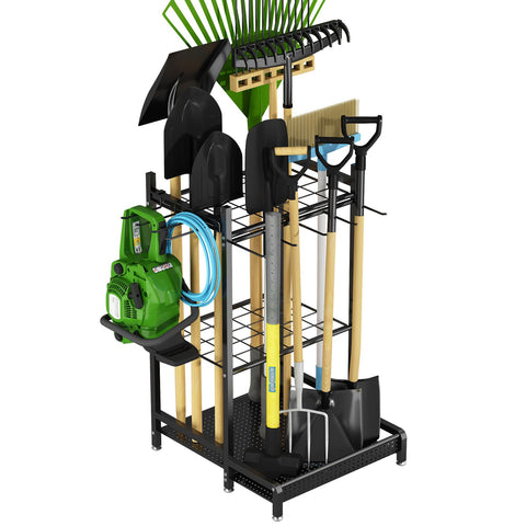 GILLAS garden tool organizer rear grid storage for long tools