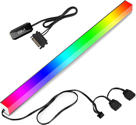 GIM KB-14 Pro magnetic RGB strip on a PC case for vibrant lighting