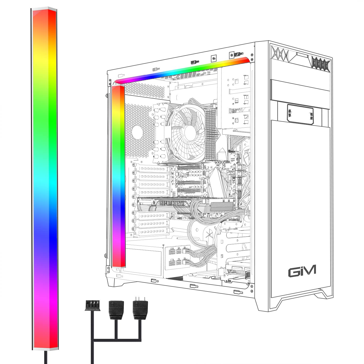 GIM KB-14 light strip with magnetic attachment for quick mounting