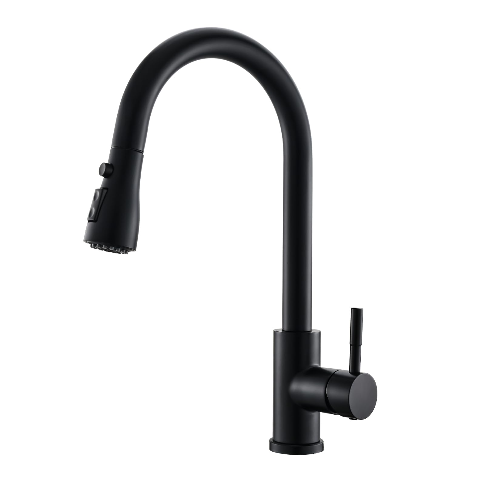 GIMILI black kitchen faucet with pull-down sprayer for daily use