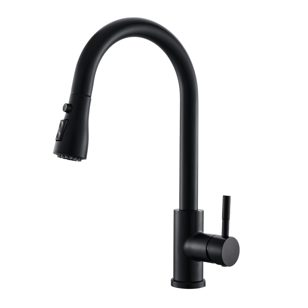 GIMILI black kitchen faucet with pull-down sprayer for daily use