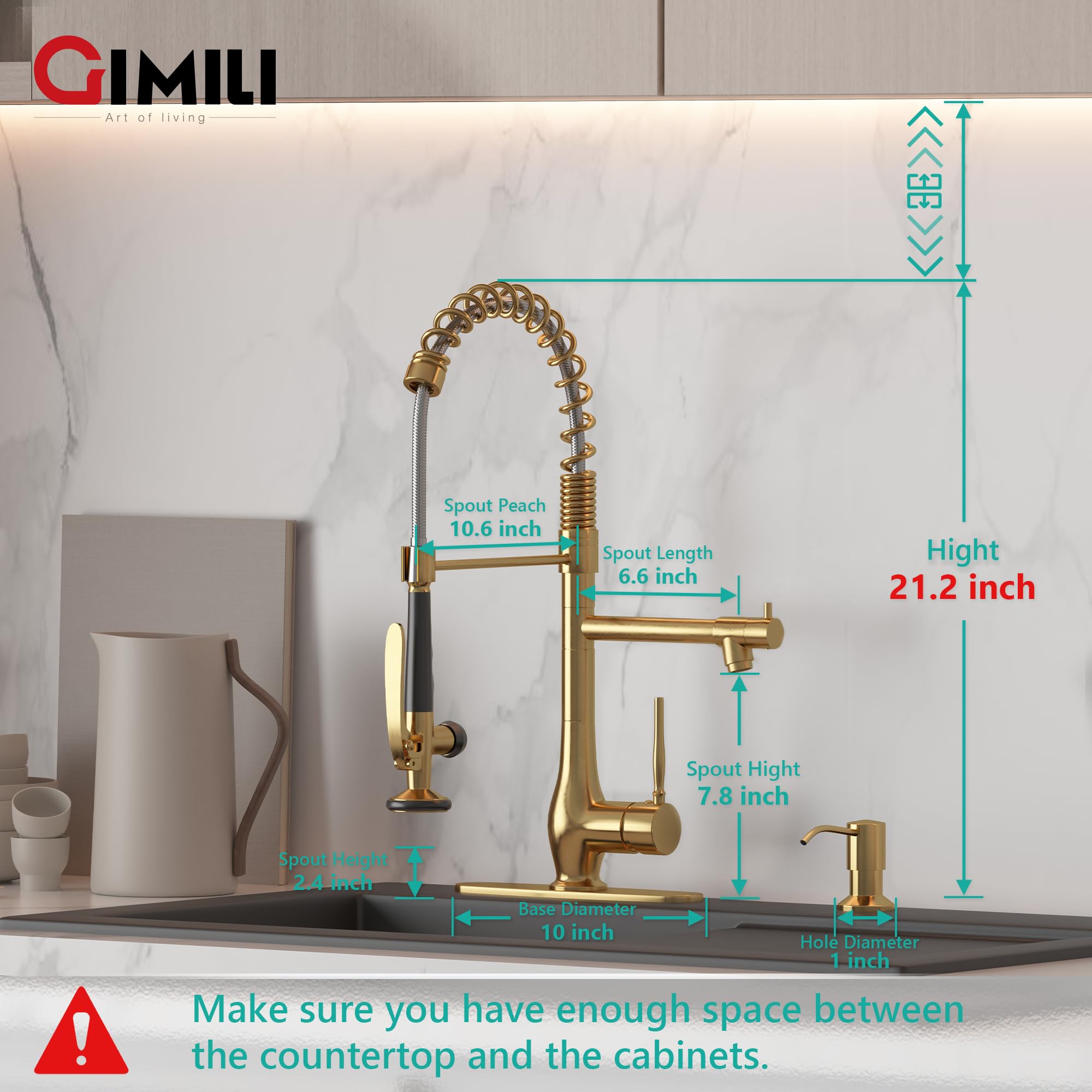 GIMILI dual nozzles provide spray and stream modes for different tasks