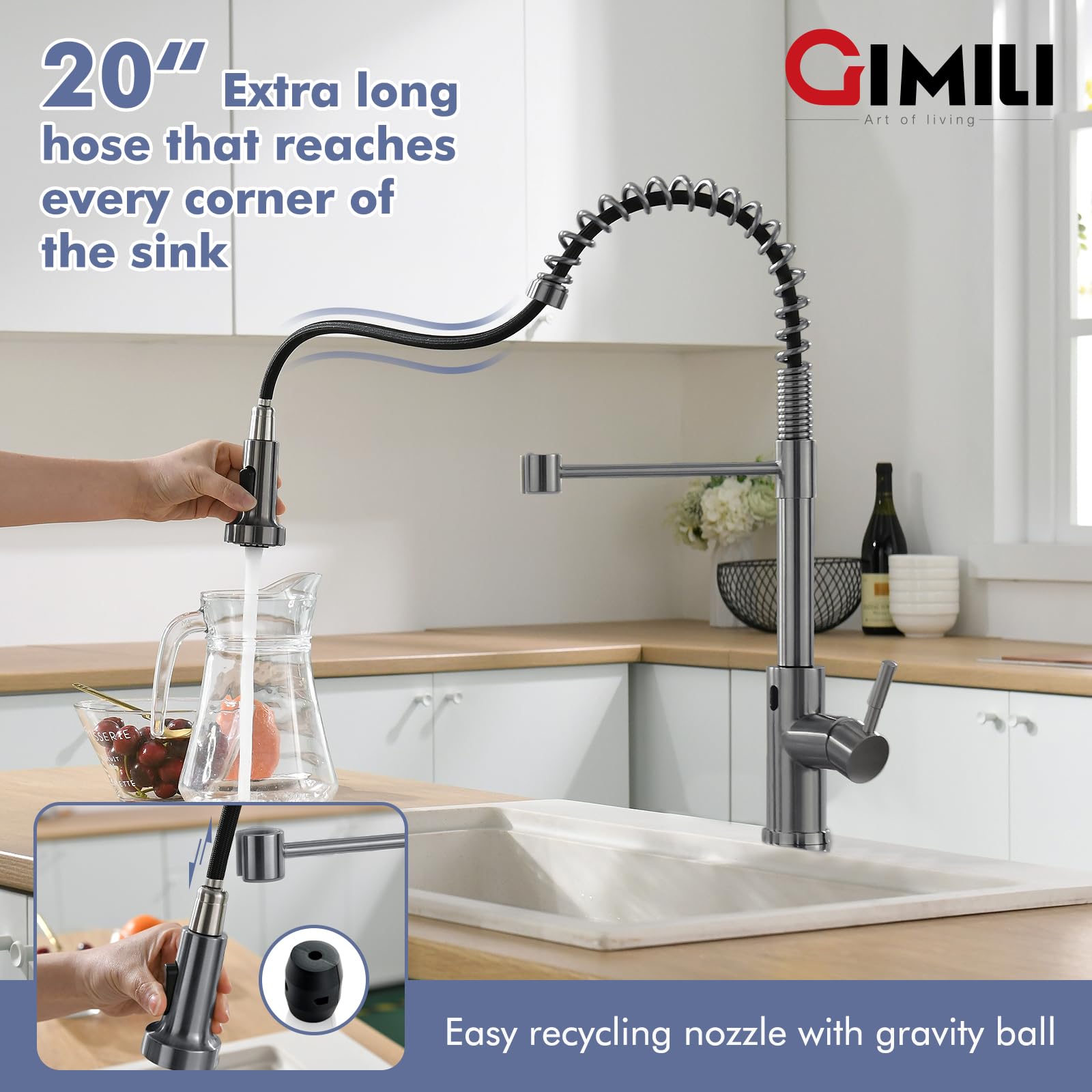 GIMILI simple DIY installation saves time without needing a plumber