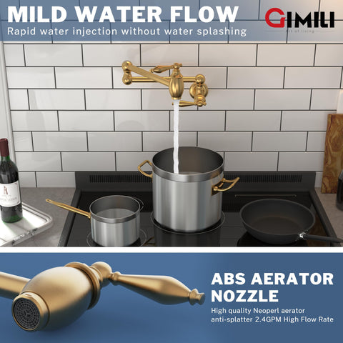 GIMILI folding double-joint arms simplify storage when not in use