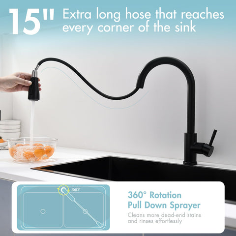 GIMILI faucet height and reach for tall pots and large pans