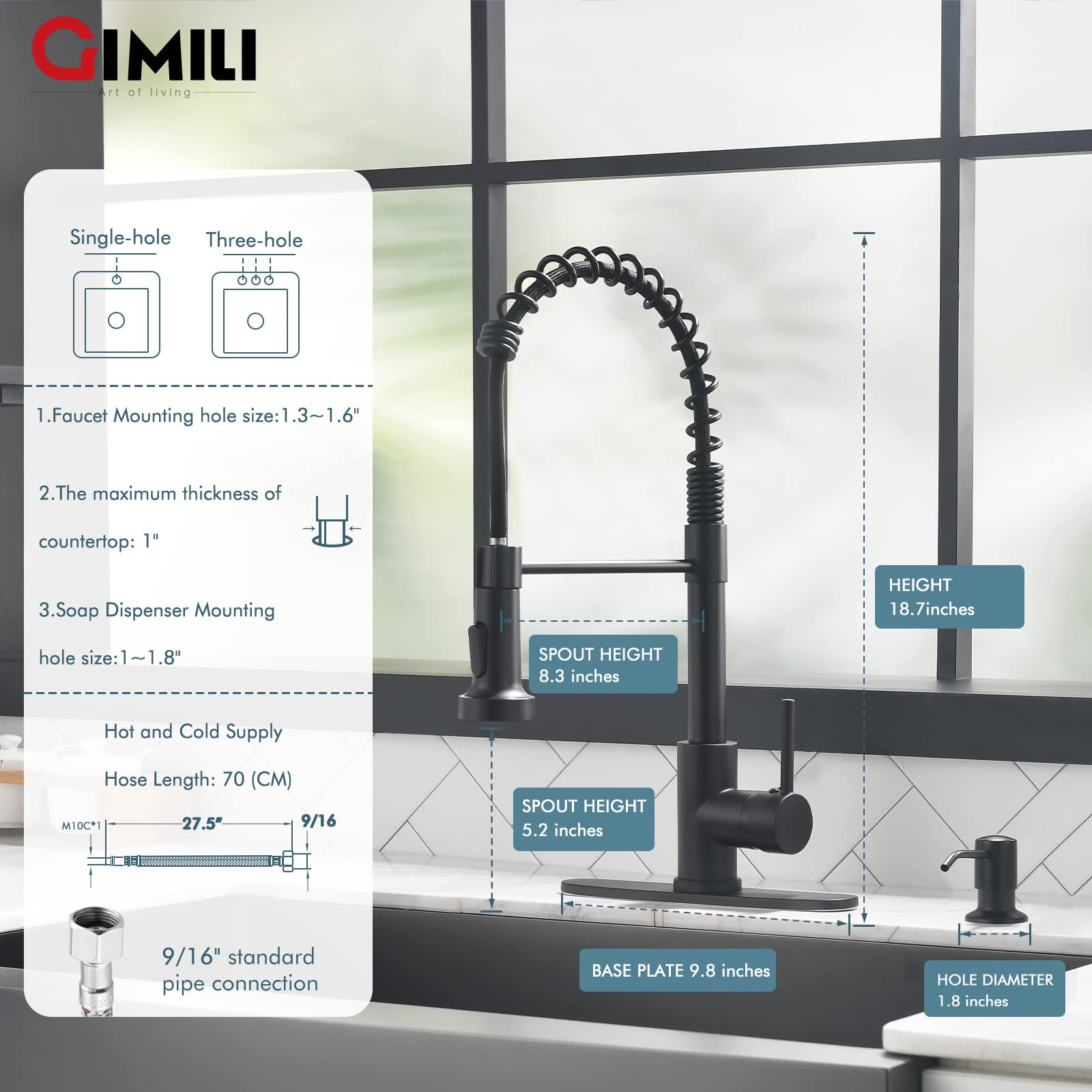 GIMILI includes installation hardware for quick DIY setup.