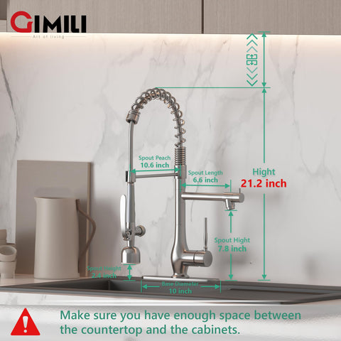 GIMILI single-handle faucet offers quick temperature control during cooking