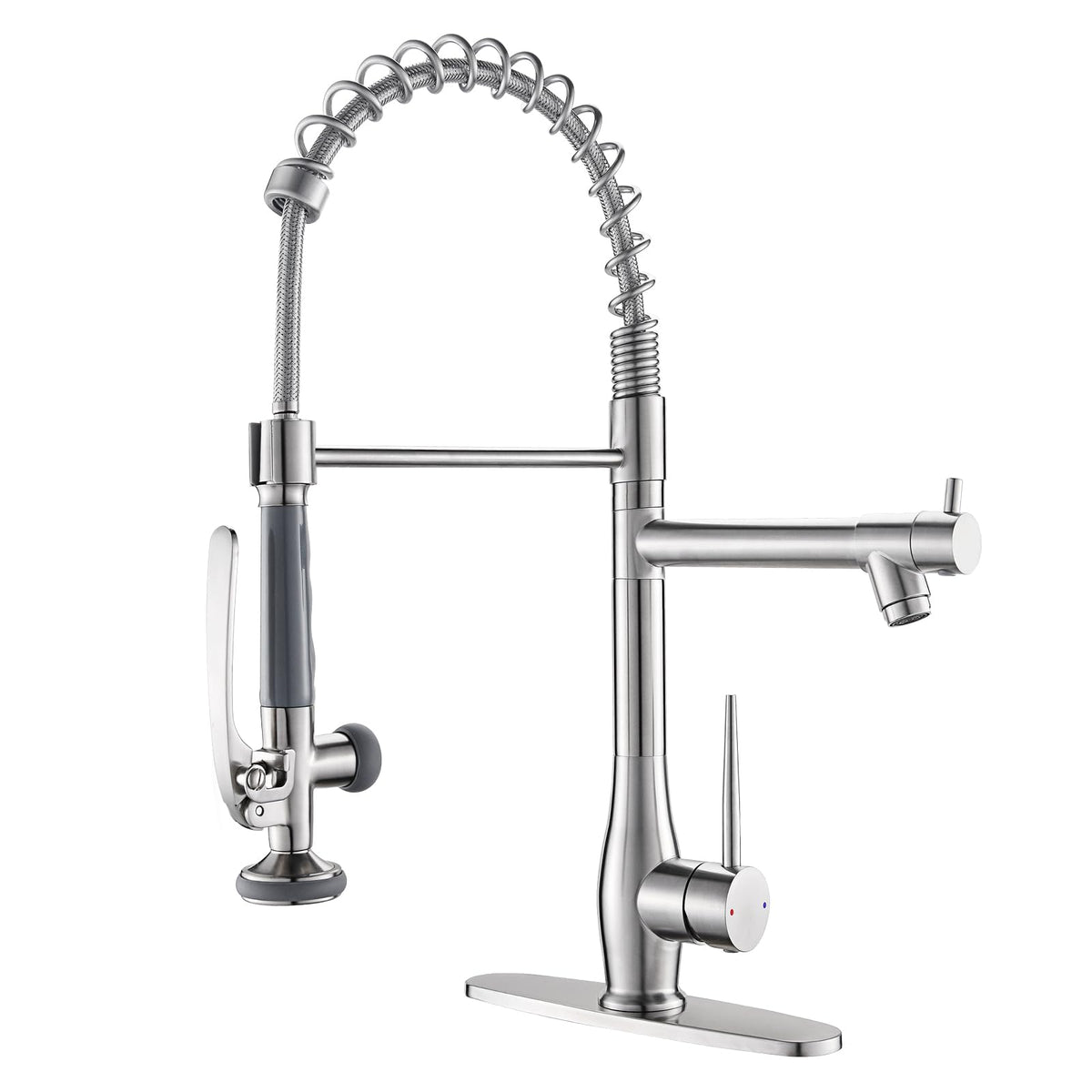 GIMILI kitchen faucet with pull-down sprayer for effortless rinsing