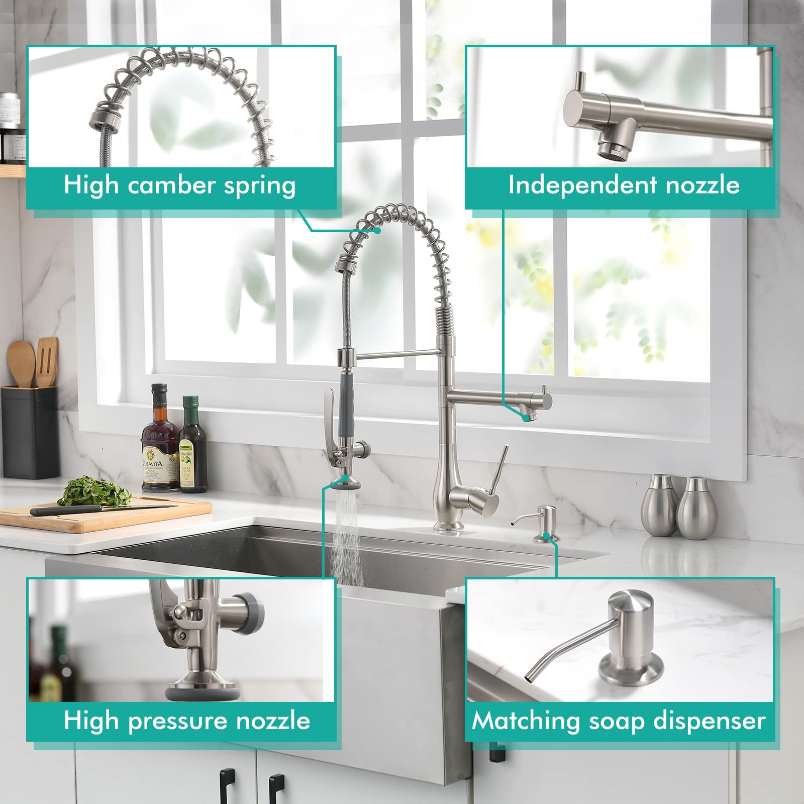 GIMILI SUS304 stainless steel construction resists oil and fingerprints.