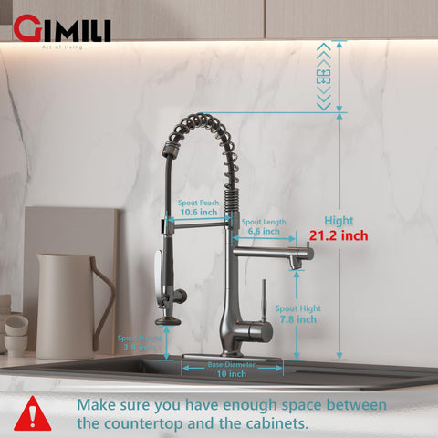 GIMILI dual-nozzle kitchen faucet offers spray and stream modes