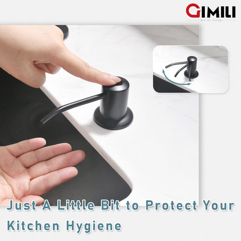GIMILI pull-down spray with extended reach for thorough sink cleaning.