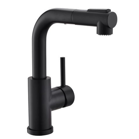 GIMILI modern bar faucet with pull-down sprayer for easy kitchen tasking