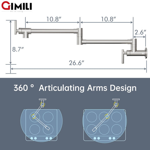 GIMILI 24-inch reach lets you fill pots from the stove without moving