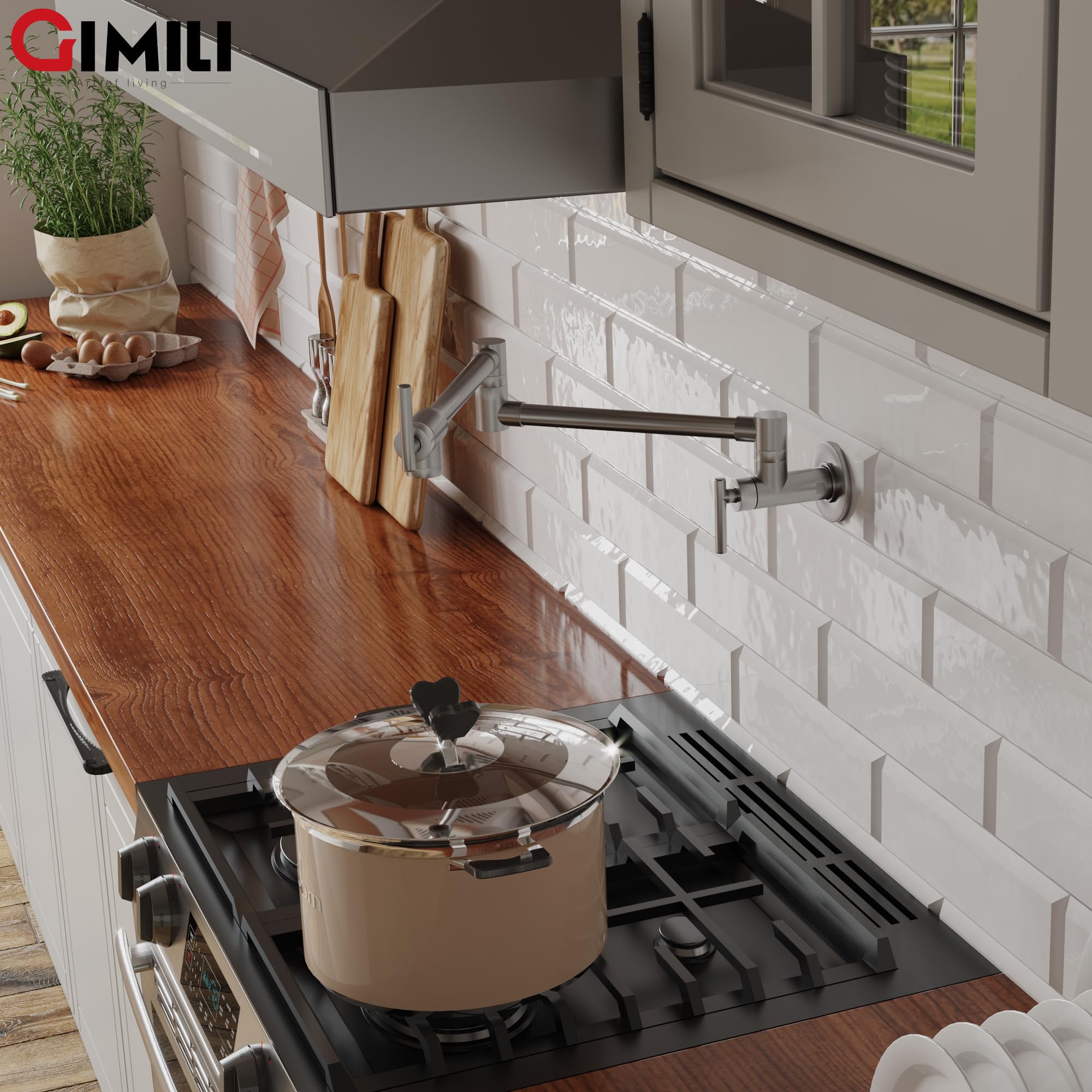 GIMILI SUS 304 stainless steel body resists scratches and corrosion for a durable look
