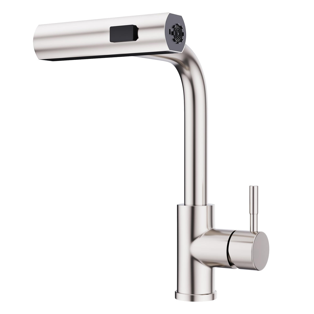 GIMILI pull-down kitchen faucet with brushed nickel finish for flexible cleaning.