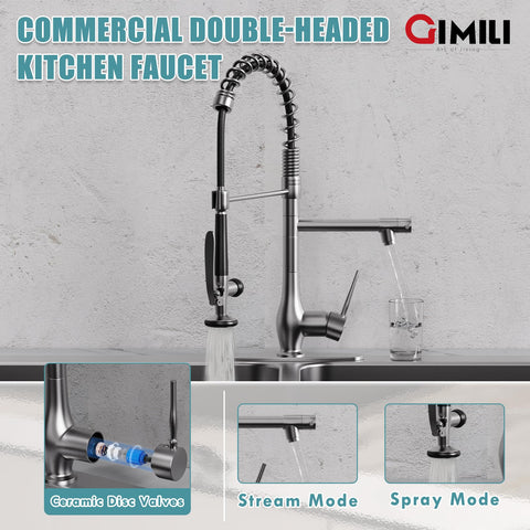 GIMILI stainless steel finish faucet adds modern kitchen style