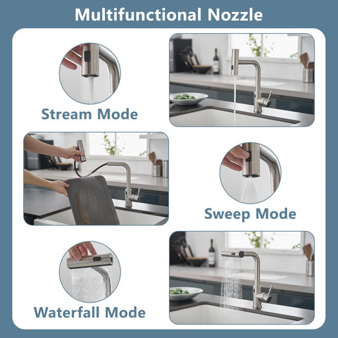 GIMILI gravity-retraction nozzle movement shows smooth, natural extension under your hand.