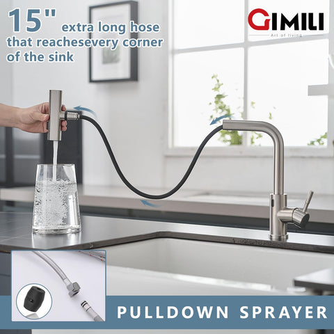 GIMILI three-mode spray offers stream, waterfall, and sweep options for flexible tasks.