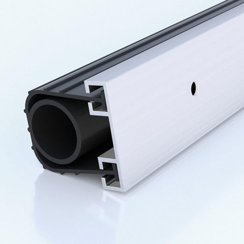 Ginchain garage door bottom seal with aluminum track retainer ensures secure 10ft fit for draft protection