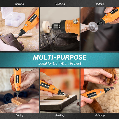 GINELSON 5-speed settings adapt to delicate tasks and finishes.