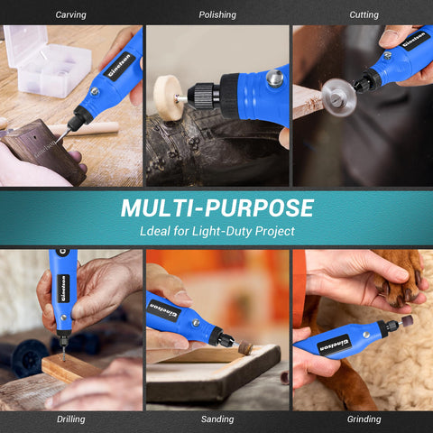 GINELSON cordless rotary tool quiet operation for home use.
