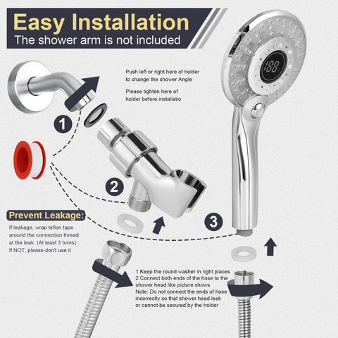 GINOOJY easy 5-minute installation with no drilling required for a quick upgrade.