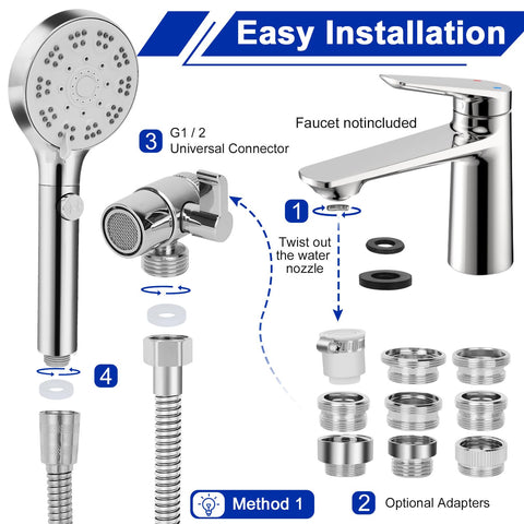 GINOOJY multi-purpose sprayer handles baths, sinks, and pet washing.