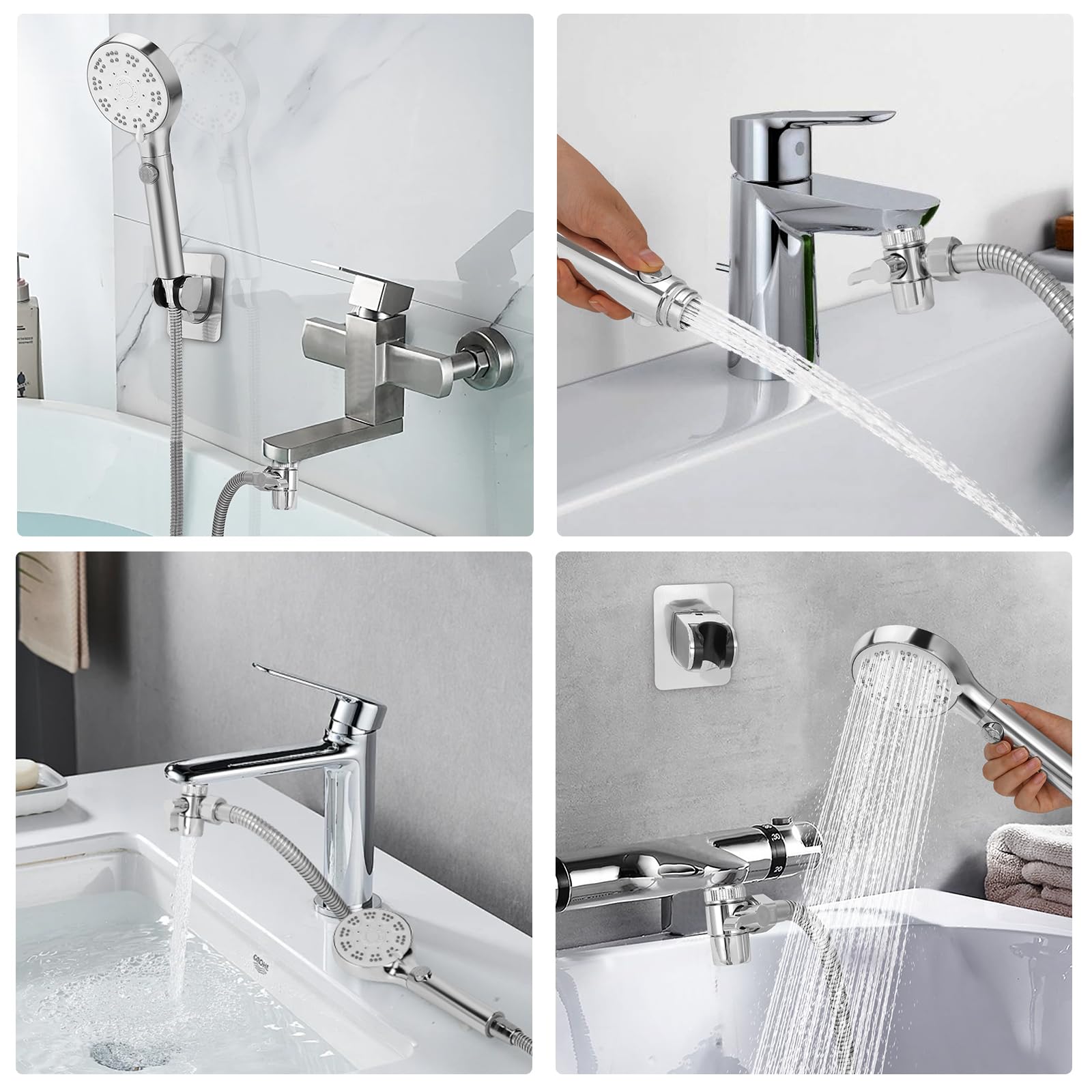 GINOOJY removable faucet sprayer simplifies cleaning and rinsing tasks.