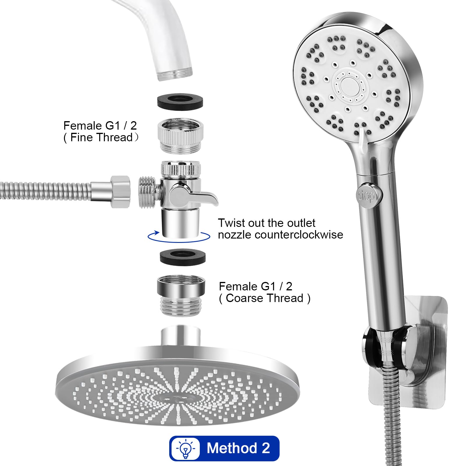 GINOOJY suction bracket provides damage-free, no-drill installation.