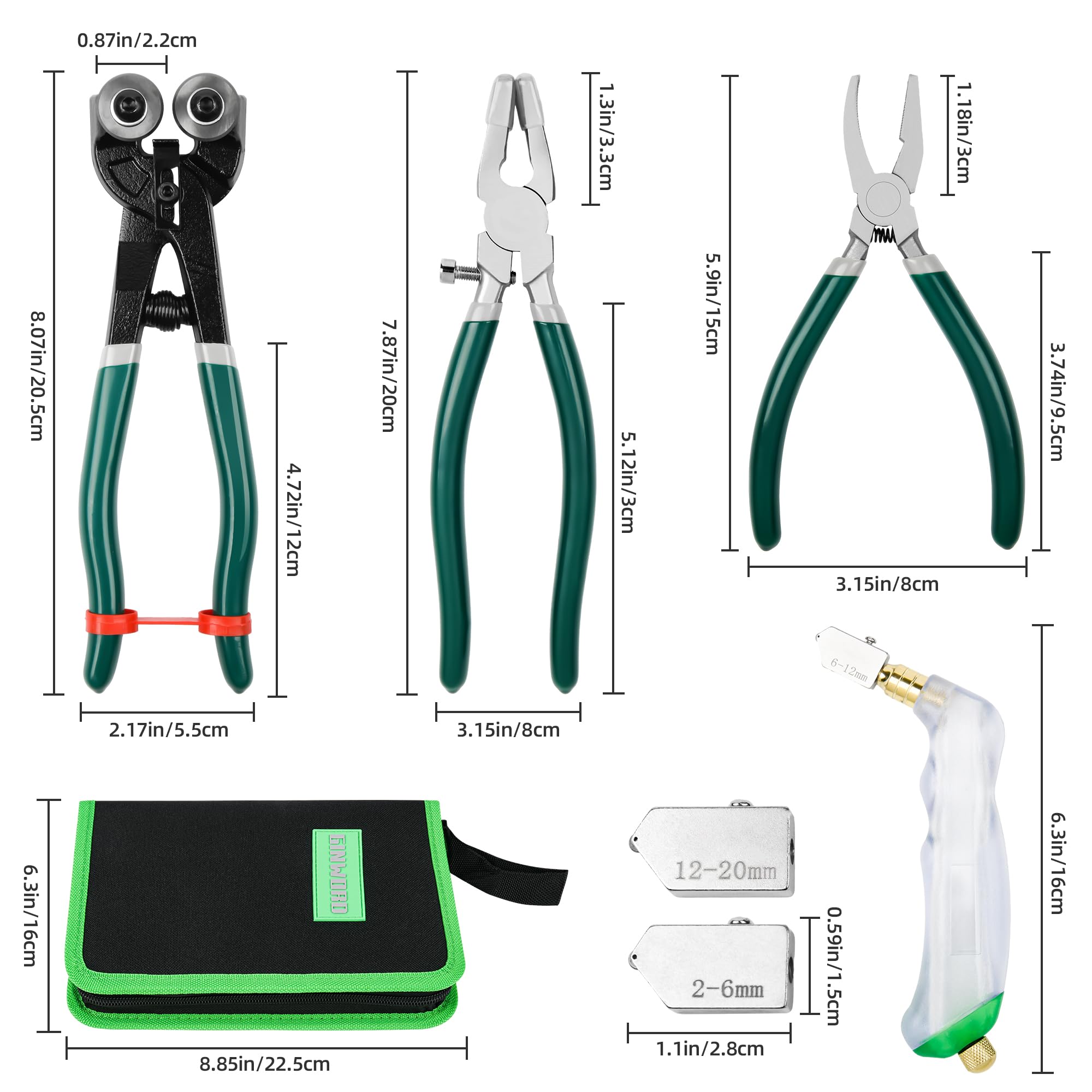 Ginword pistol-type oil-fed glass cutter enables smooth starts for tile projects.