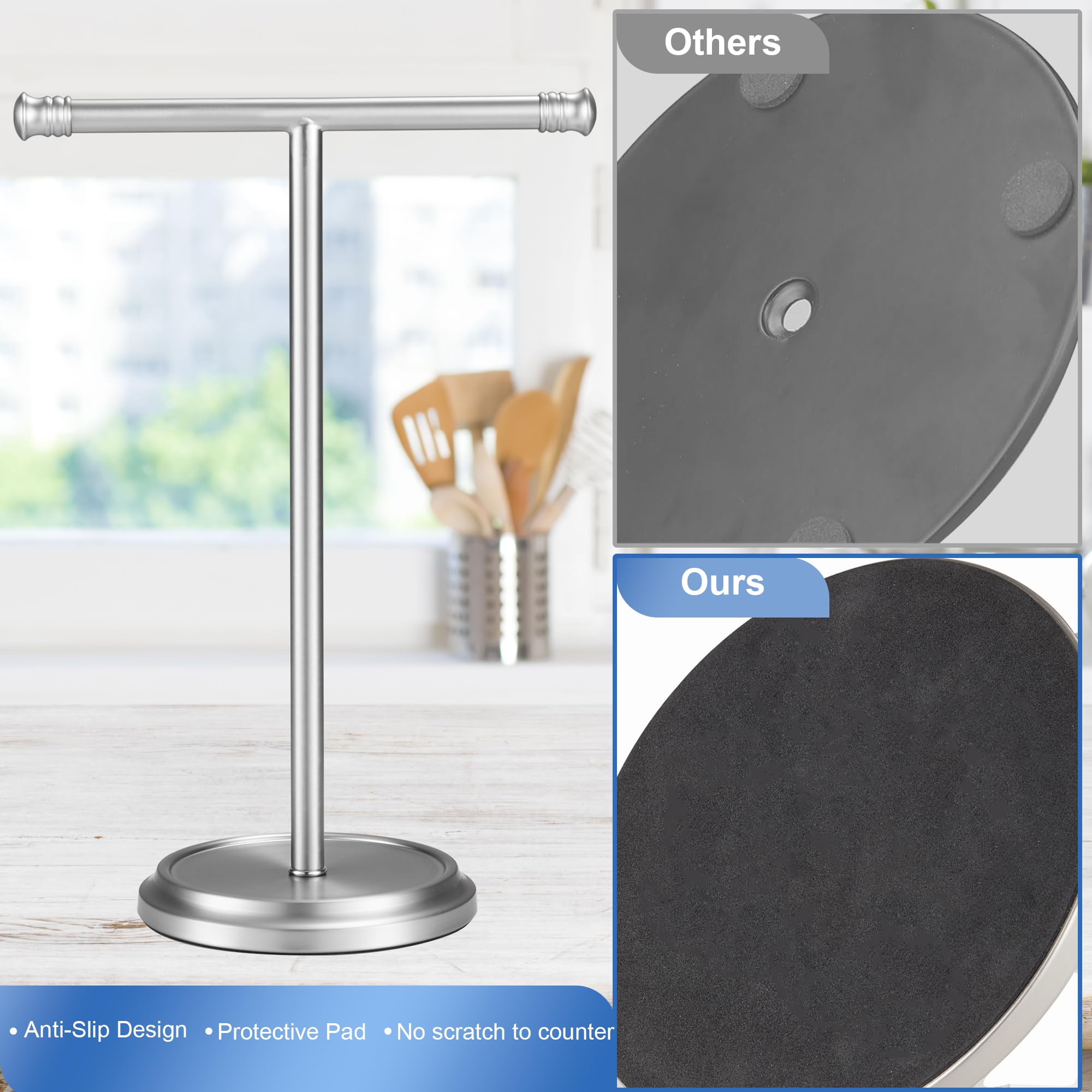 GINWOUN vertical design saves counter space and keeps towels organized.