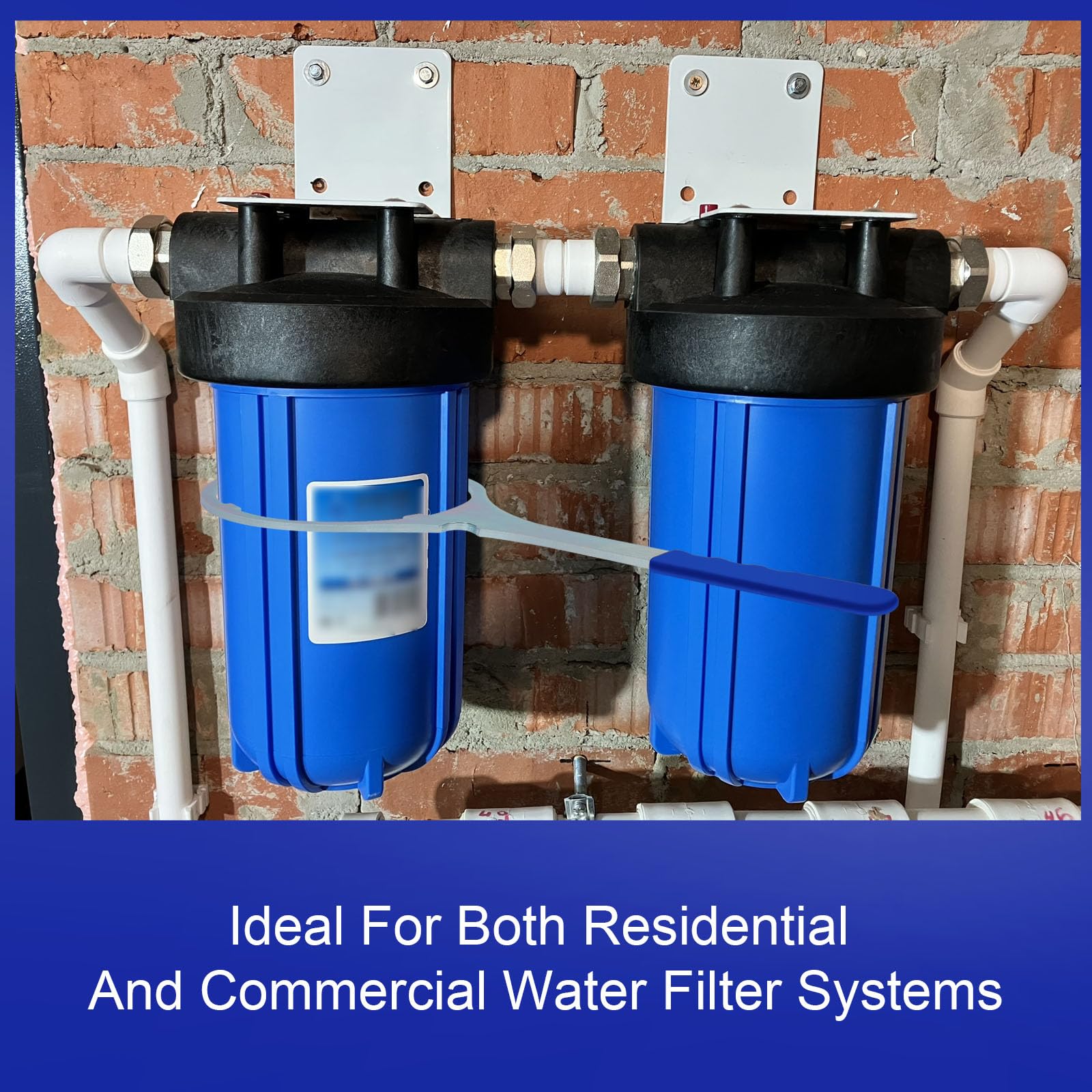 Giokyi SPBW-2 compatible with Big Blue, Pentek, American Plumber, and Culligan housings.