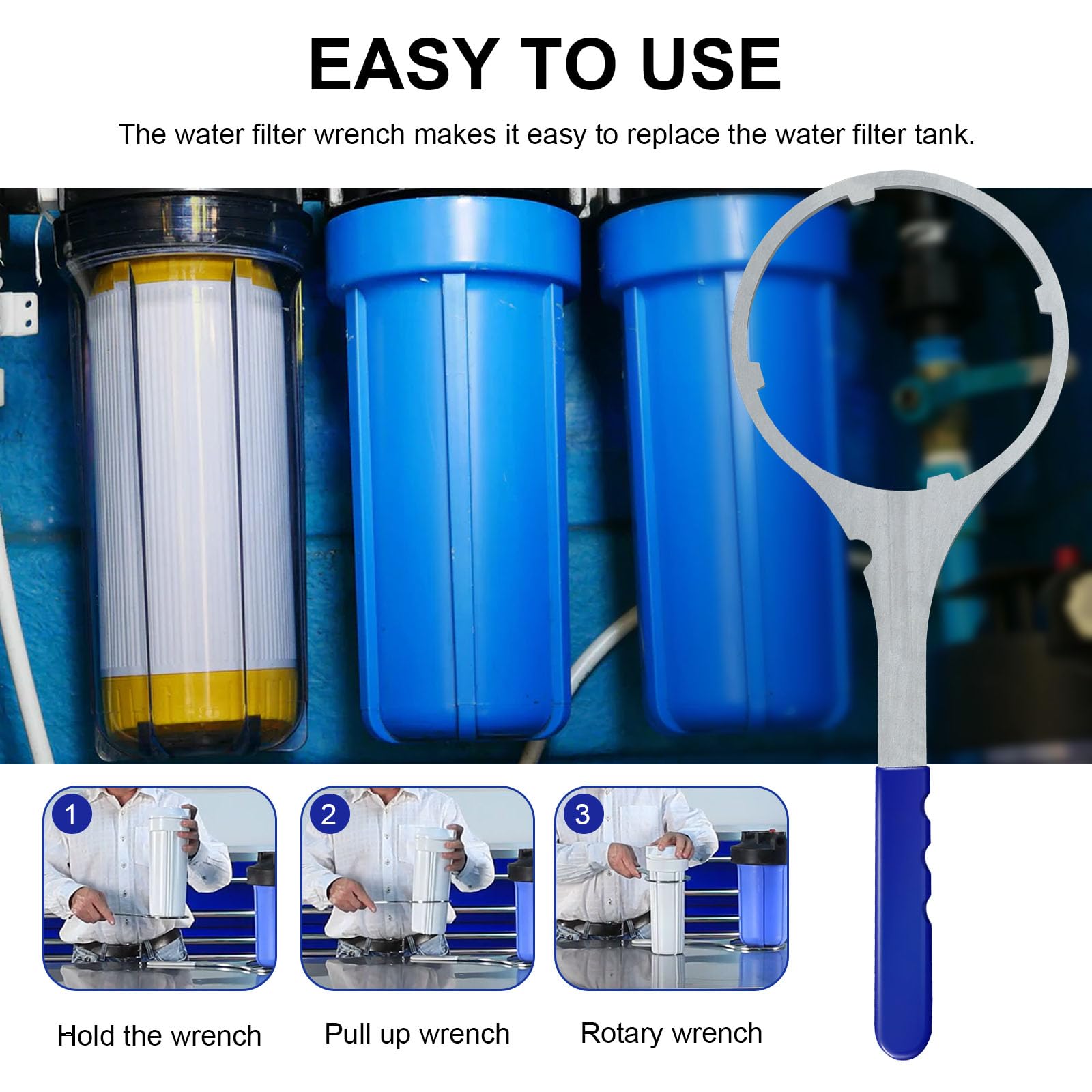 Ideal for both home and commercial setups during routine water filter maintenance.