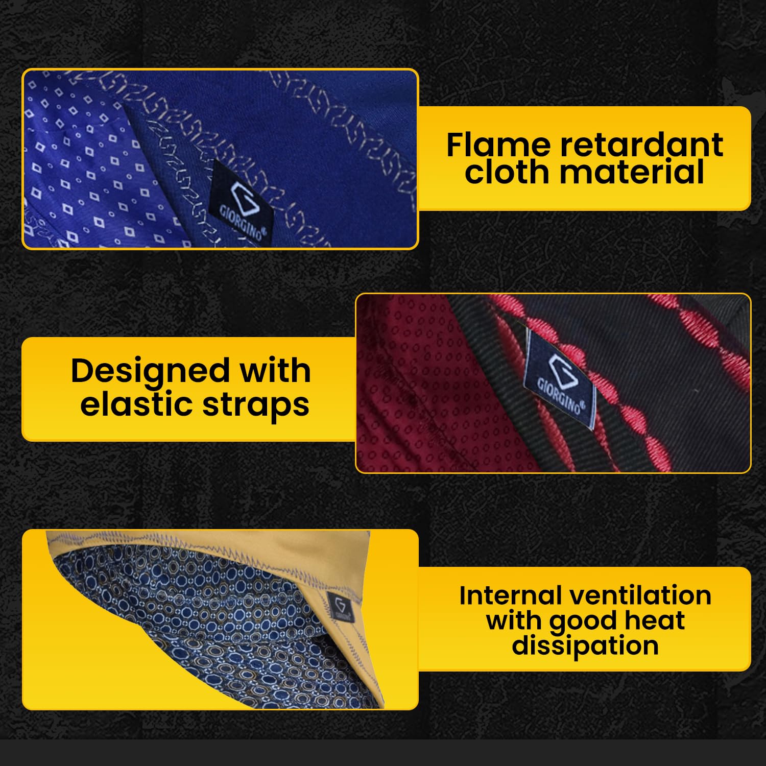 Giorgino 100% cotton welding cap offers durable, breathable protection.