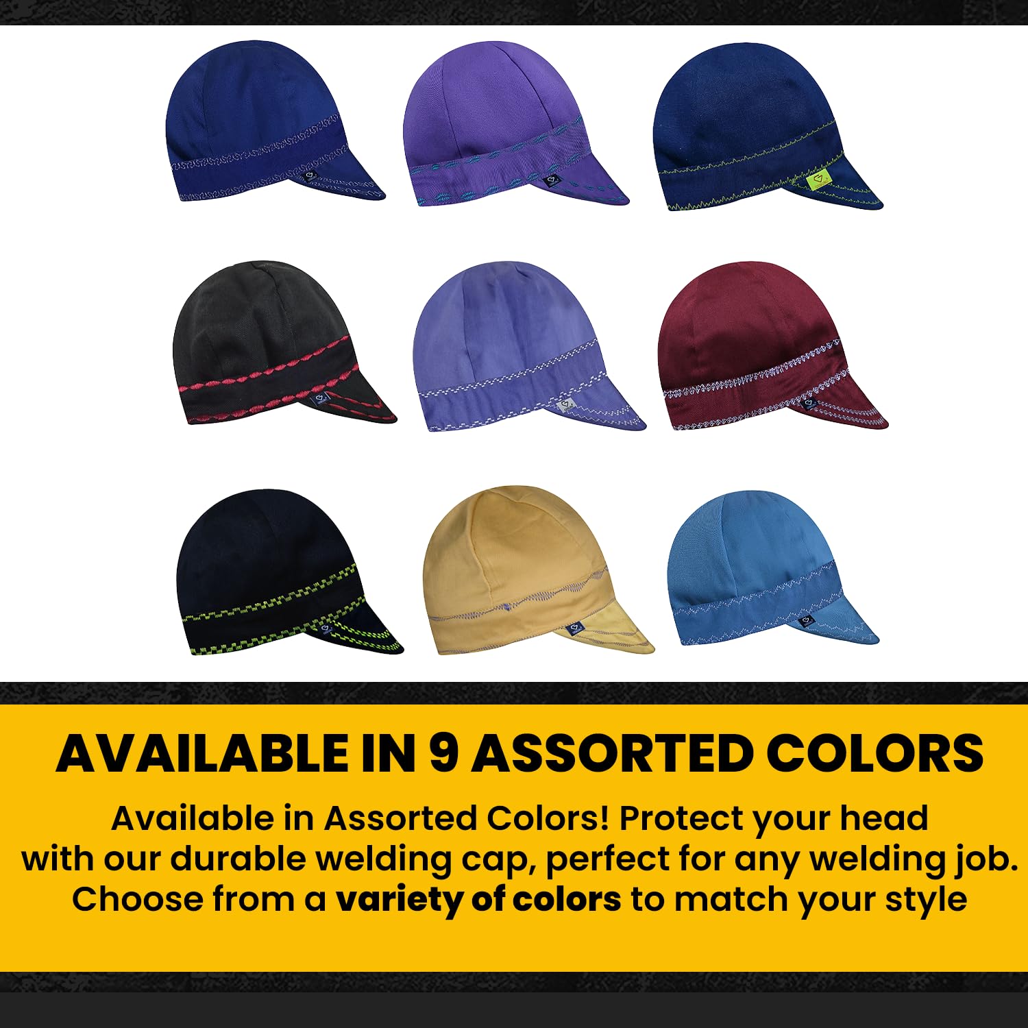 Giorgino welder cap is lightweight and easy to wash.